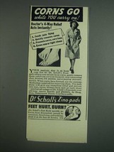 1943 Dr. Scholl&#39;s Zino-Pads Ad - while you carry on - £14.65 GBP