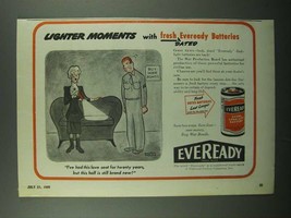 1945 Eveready Batteries Ad - Cartoon by George Wolfe - £14.53 GBP