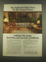 1985 Andersen Patio Doors Ad - It's Like French Doors - £14.48 GBP