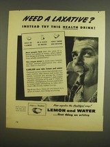 1945 Sunkist Lemons Ad - Need a laxative? Instead try this health drink! - $18.49