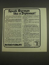 1985 Audio-Forum Foreign Service Institute&#39;s German Course Ad - £14.74 GBP