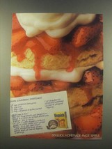 1985 Bisquick Ad - Simple Strawberry Shortcakes Recipe - £14.78 GBP