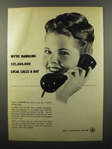 1946 Bell Telephone System Ad - 142,000,000 Calls - $18.49