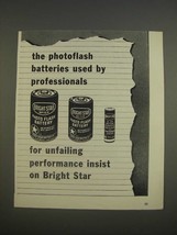 1947 Bright Star Batteries Ad - The photoflash batteries used by professionals - £13.88 GBP