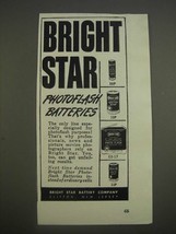 An item in the Collectibles category: 1947 Bright Star Photoflash Batteries Ad