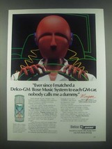 1985 Delco-GM Bose Music System Ad - A Dummy - £14.62 GBP