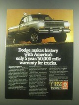 1985 Dodge Pickup Truck Ad - Makes History - £14.65 GBP