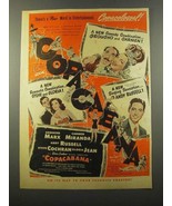 1947 Copacabana Movie Ad - Groucho Marx, Carmen Miranda - £14.78 GBP