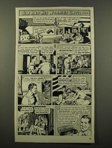 1947 Gillette Razor Blades Ad - Jim Had His Worries - $18.49