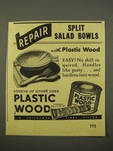 1947 Plastic Wood Ad - Repair Split Salad Bowls - £14.64 GBP