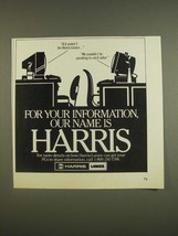 1985 Harris-Lanier Technology Ad - We wouldn&#39;t be speaking to each other - £14.58 GBP