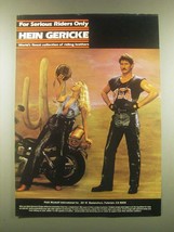 1985 Hein Gericke Riding leathers Ad - Serious Riders - £14.65 GBP