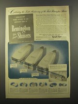 1947 Remington Blue Streak Shavers Ad - Triple, Five - $18.49