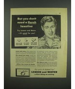 1947 Sunkist Lemons Ad - Bet you don&#39;t need a Harsh laxative - $18.49