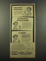 1947 Sunkist Lemons Ad - Before Take Harsh Laxatives - $18.49