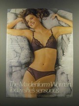 1985 Maidenform Sweet Nothings Bra &amp; Bikini Ad - £14.72 GBP