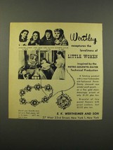 1949 Werthley Jewelry Ad - Janet Leigh, June Allyson - £14.50 GBP