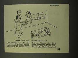 1949 Wheaties Cereal Ad - Cartoon by Virgil Patch - £14.49 GBP