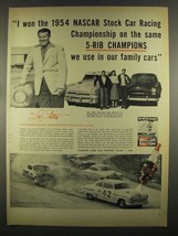 1955 Champion Spark Plugs Ad - Lee Petty, Richard Petty - £14.46 GBP