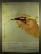 1955 Parker 51 Pen Ad - Light, Silken, Pressureless - £14.53 GBP