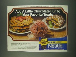 1985 Nestle Little Bits Semi-Sweet Chocolate Ad - Add a Little Chocolate Fun - $18.49