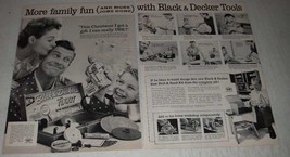 1956 Black &amp; Decker Deluxe FixKit Drill Ad - Family Fun - $18.49