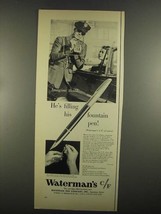 1955 Waterman&#39;s C/F Fountain Pen Ad - Imagine That - £14.53 GBP