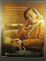 1964 Bell Telephone Ad - Pleasure That Lingers - £14.45 GBP