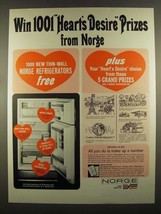 1964 Norge Refrigerator Ad - 1001 Heart&#39;s Desire Prizes - £14.87 GBP