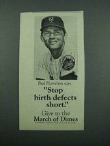 1975 March of Dimes Ad - Bud Harrelson - £13.80 GBP