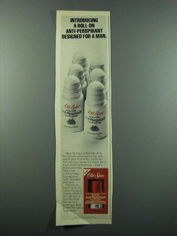 1975 Old Spice Anti-Perspirant Ad - Designed for a Man - $18.49