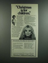 1986 Christian Children&#39;s Fund Ad - Sally Struthers - Christmas is For Children - £13.89 GBP