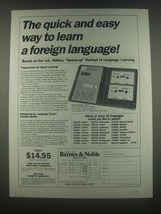 1985 Barnes & Noble Berlitz Language/30 Courses Ad - $18.49