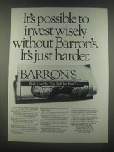 1985 Barron&#39;s Newspaper Ad - Invest Wisely - £14.52 GBP