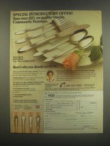 1985 Betty Crocker Oneida Spring Rose Silverware Ad - $18.49