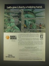 1985 Black & Decker Tools Ad - Give Liberty a Hand - $18.49
