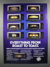 1986 General Electric Omni 5 Microwave Oven Ad - From Roast to Toast - £14.60 GBP
