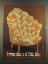 1985 Brunschwig & Fils Ad - Chevron Bar Fabric - $18.49