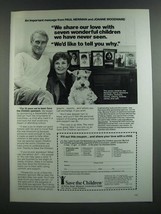 1986 Save the Children Ad - Paul Newman and Joanne Woodward  - £14.50 GBP