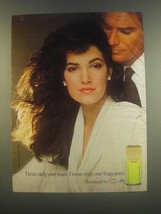 1985 Coty Emeraude Perfume Ad - I Love Only One Man - $18.49