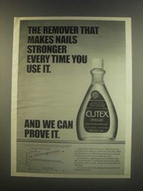 1985 Cutex Polish Remover Ad - Nails Stronger - £14.44 GBP