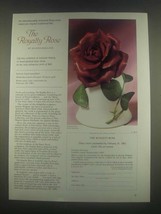 1985 Franklin Porcelain Ad - The Royalty Rose Bell - $18.49
