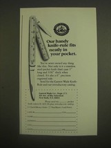 1985 Garrett Wade Knife-Rule Ad - Handy Knife-Rule Fits Neatly in Your Pocket - £14.78 GBP