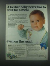 1985 Gerber Baby Food Ad - Never Has to Wait For - £14.78 GBP