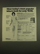 1985 Hanes Sweat Suit Ad - Wear today's most popular leisure look - $18.49