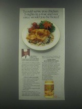 1985 Heinz Homestyle Gravy Chicken Ad - Broccoli bake - $18.49