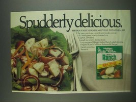 1985 Hidden Valley Ranch Dressing Ad - Nouvelle Potato Salad Recipe - £14.62 GBP
