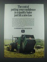 1985 John Deere 330 Round Baler Ad - Cost of Confidence - $18.49