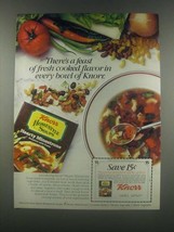 1985 Knorr Homestyle Soup Hearty Minestrone Ad - $18.49