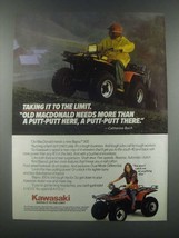 1985 Kawasaki Bayou 300 ATV Ad - Catherine Bach - $18.49
